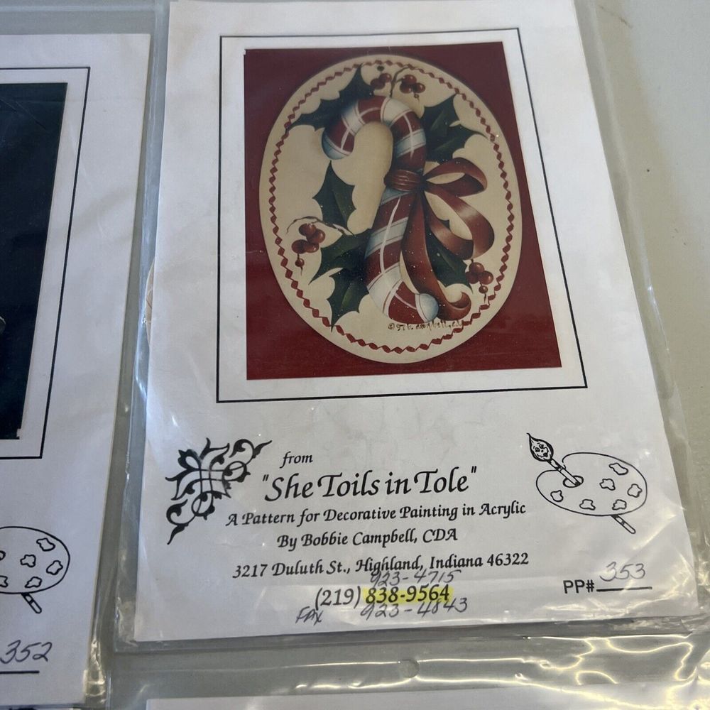 She Toils in Tole Seasonal Crafting Pattern Lot of 4 #353, #352, #368, #302D - Picture 4 of 7